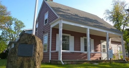 A painting, likely by Trumbull, depicting the Second Continental Congress presenting the Declaration of Independence.